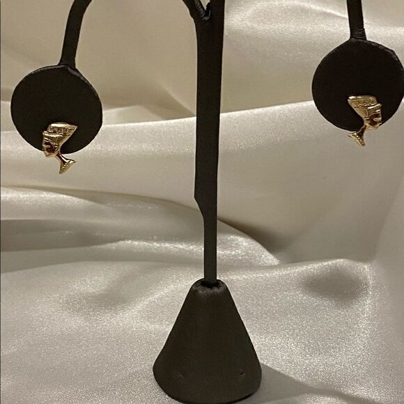 14k real gold Nefertiti Egyptian queen earring - Picture 8 of 8